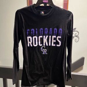 Colorado Rockies Kids Black Long Sleeve Shirt